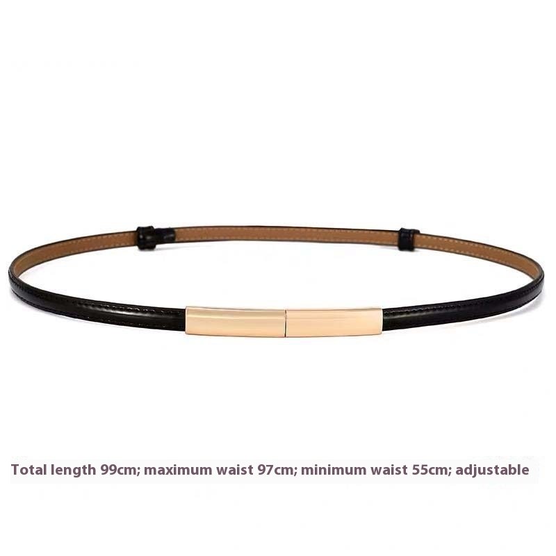 Women's Belt Fashion A Pair Of Buckles Fine Ladies - Image 8