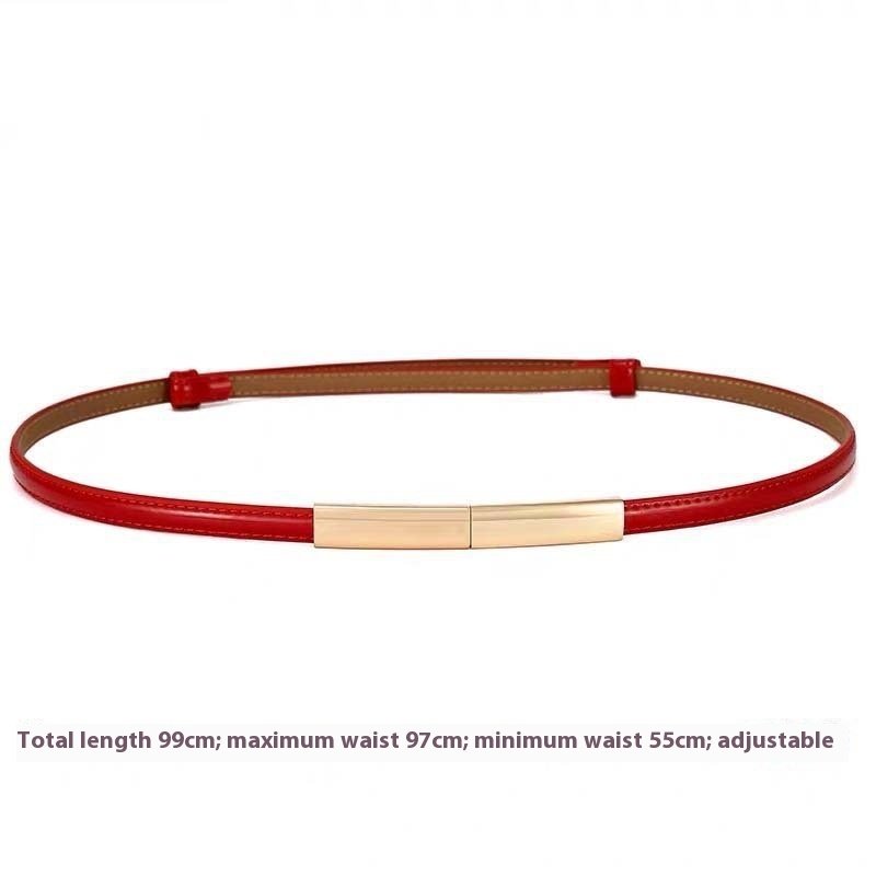 Women's Belt Fashion A Pair Of Buckles Fine Ladies - Image 3